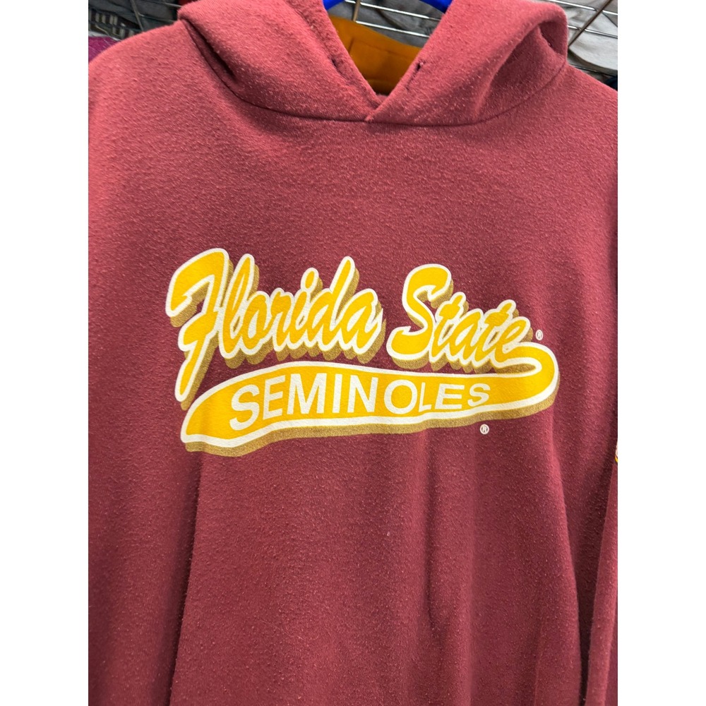 Vintage Florida State Seminoles Hoodie Mens XL Maroon FSU Made in USA Sweatshirt - Picture 2 of 9
